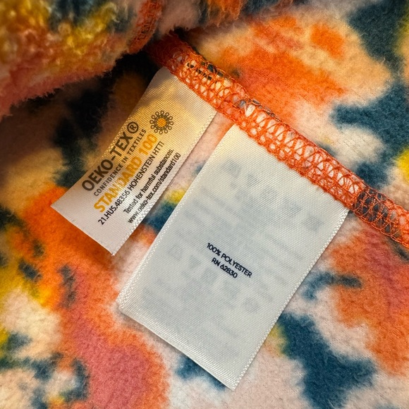 Lands' End Floral Women's Full Zip Fleece Pullover size M - Picture 4 of 8